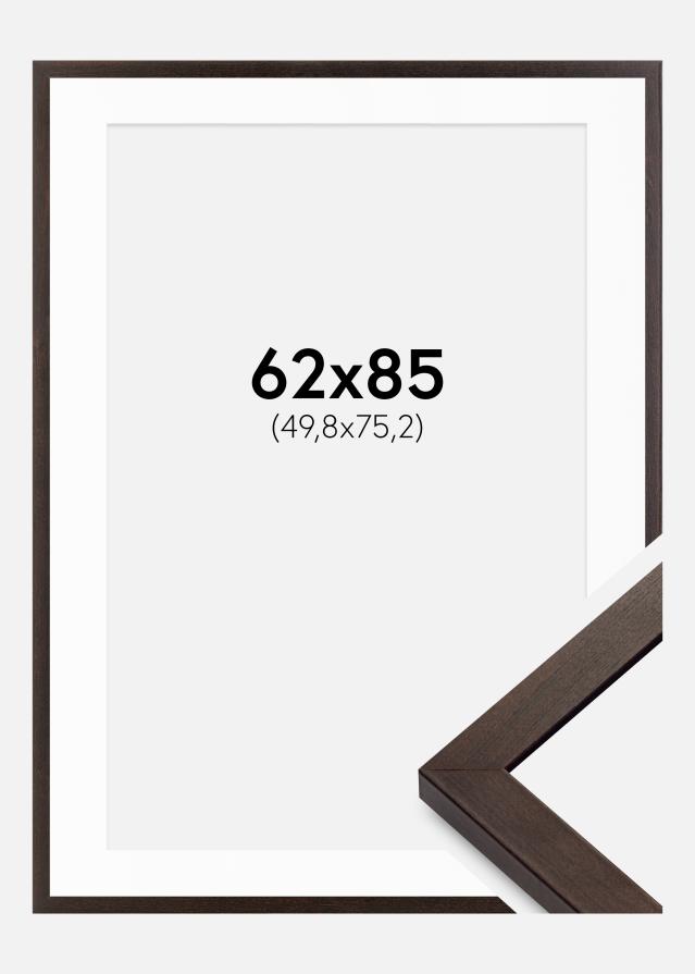 Cadre Selection Noyer 62x85 cm - Passe-partout Blanc 20x30 inches