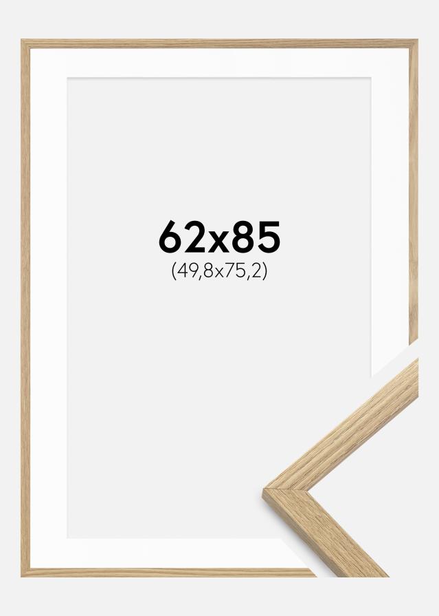 Cadre Trendy Chêne 62x85 cm - Passe-partout Blanc 20x30 inches