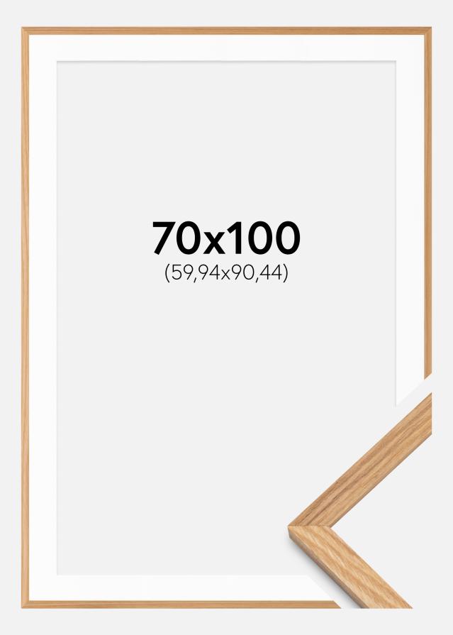 Cadre Chêne Massiv 70x100 cm - Passe-partout Blanc 24x36 inches
