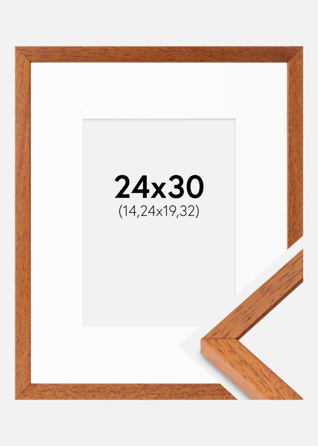 Cadre Ares Cerise 24x30 cm - Passe-partout Blanc 6x8 inches