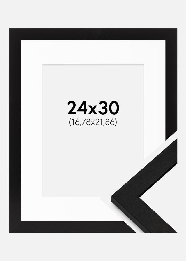 Cadre BGA Classic Noir 24x30 cm - Passe-partout Blanc 7x9 inches