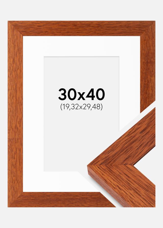 Cadre Juno Cerise 30x40 cm - Passe-partout Blanc 8x12 inches