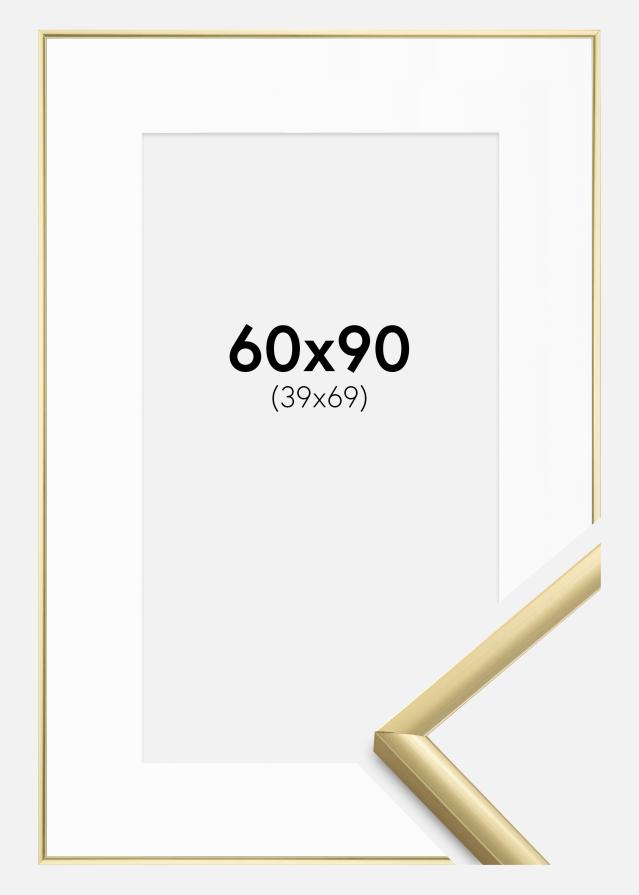 Cadre New Lifestyle Or 60x90 cm - Passe-partout Blanc 40x70 cm