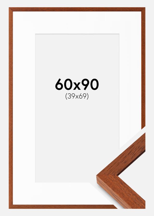 Cadre Hermes Cerise 60x90 cm - Passe-partout Blanc 40x70 cm