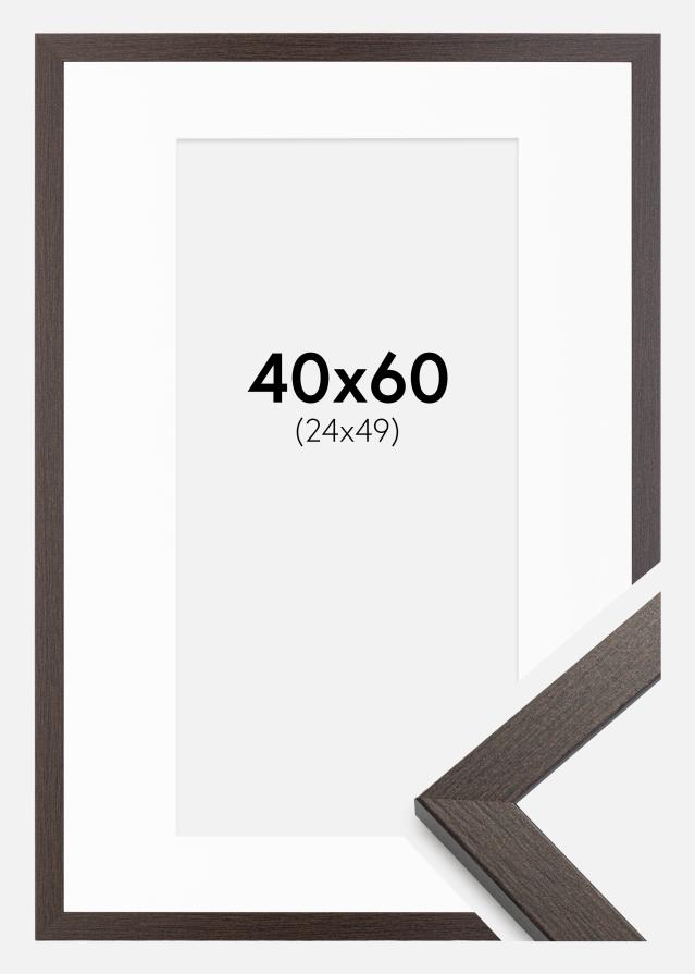 Cadre Stilren Wenge 40x60 cm - Passe-partout Blanc 25x50 cm