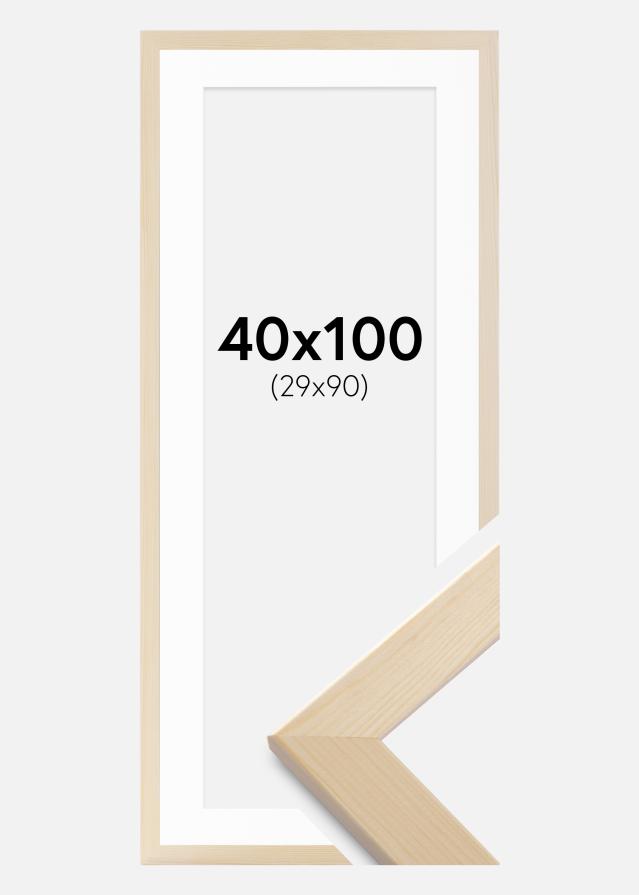 Cadre Trendline Nature 40x100 cm - Passe-partout Blanc 30x91 cm