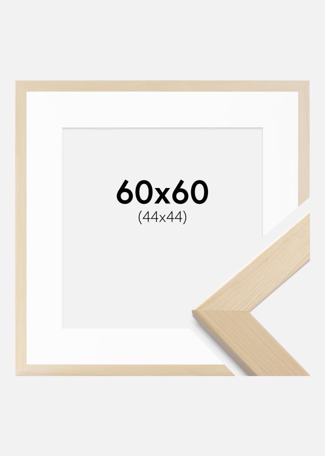 Cadre Trendline Nature 60x60 cm - Passe-partout Blanc 45x45 cm