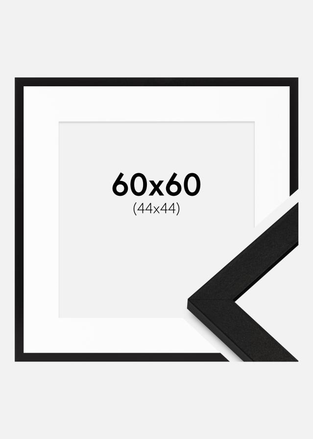 Cadre BGA Classic Noir 60x60 cm - Passe-partout Blanc 45x45 cm
