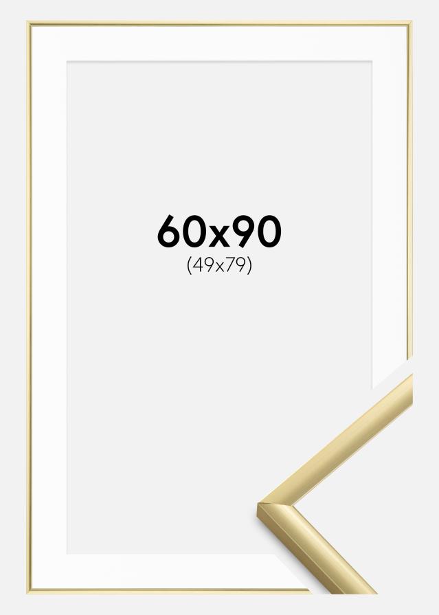 Cadre New Lifestyle Or 60x90 cm - Passe-partout Blanc 50x80 cm