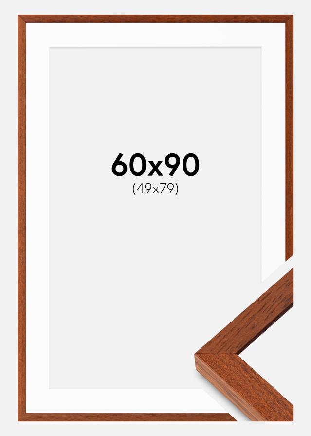 Cadre Hermes Cerise 60x90 cm - Passe-partout Blanc 50x80 cm