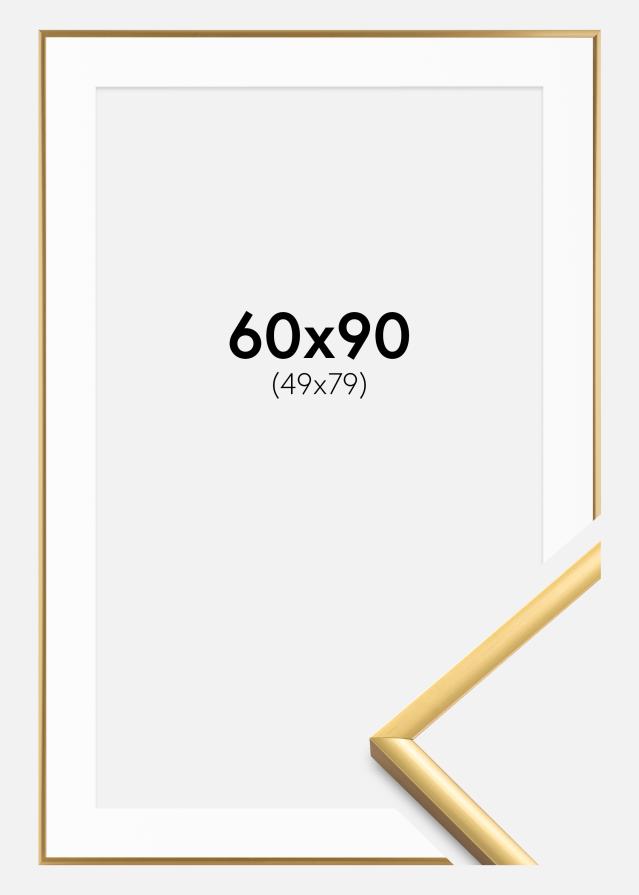 Cadre New Lifestyle Or 60x90 cm - Passe-partout Blanc 50x80 cm