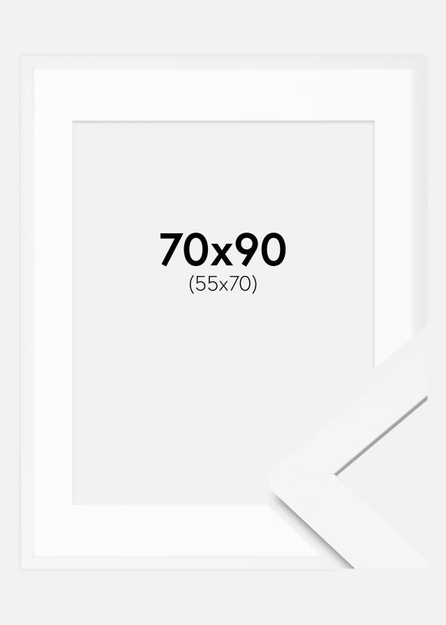 Cadre BGA Classic Blanc 70x90 cm - Passe-partout Blanc 56x71 cm