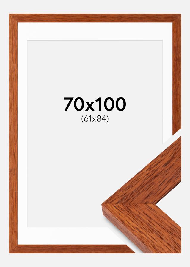 Cadre Juno Cerise 70x100 cm - Passe-partout Blanc 62x85 cm