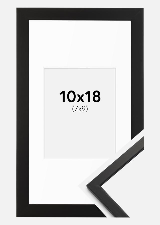 Cadre Edsbyn Noir 10x18 cm - Passe-partout Blanc 8x10 cm