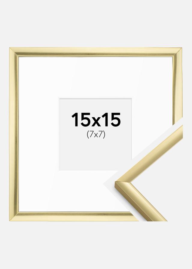 Cadre New Lifestyle Or 15x15 cm - Passe-partout Blanc 8x8 cm