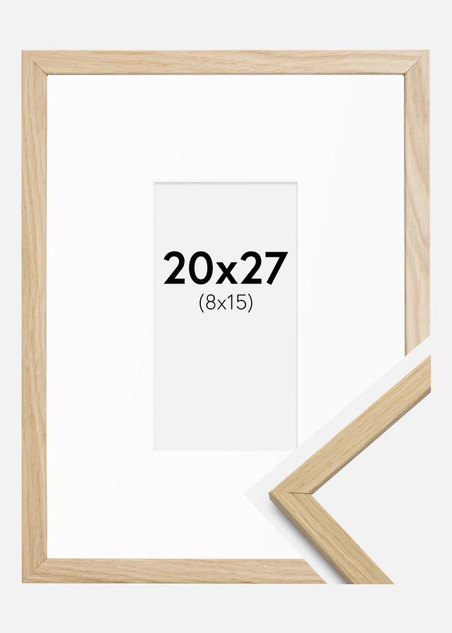 Cadre Edsbyn Chêne 20x27 cm - Passe-partout Blanc 9x16 cm