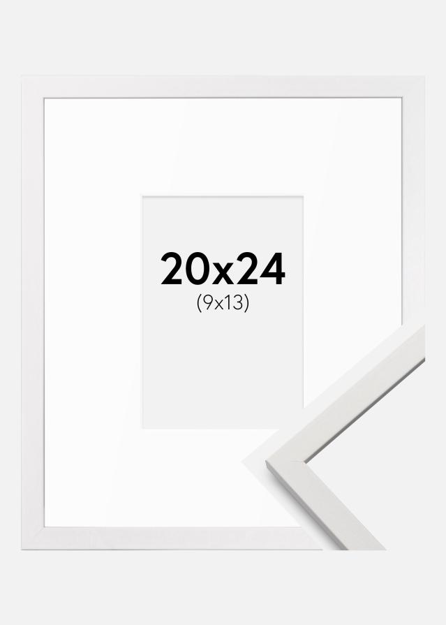 Cadre Edsbyn Blanc 20x24 cm - Passe-partout Blanc 10x14 cm