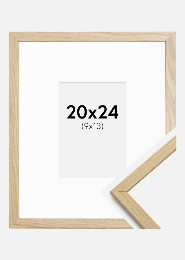 Cadre Edsbyn Chêne 20x24 cm - Passe-partout Blanc 10x14 cm