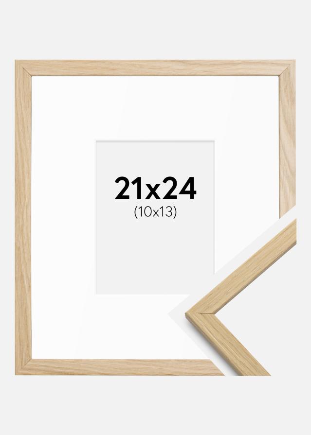Cadre Edsbyn Chêne 21x24 cm - Passe-partout Blanc 11x14 cm