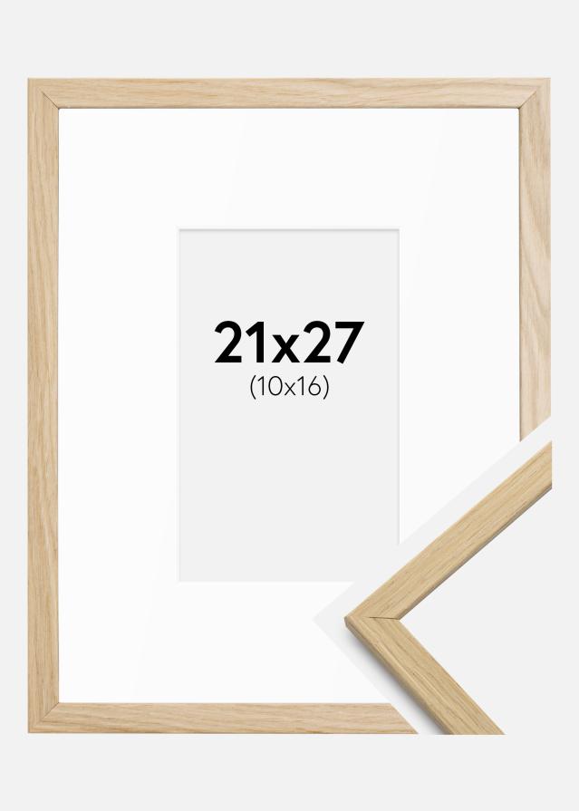 Cadre Edsbyn Chêne 21x27 cm - Passe-partout Blanc 11x17 cm