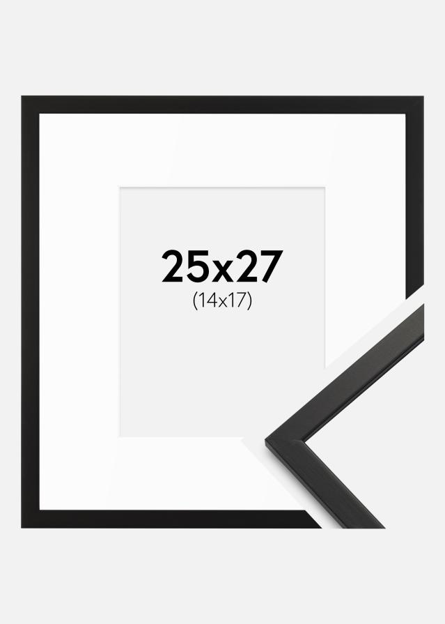 Cadre Edsbyn Noir 25x27 cm - Passe-partout Blanc 15x18 cm