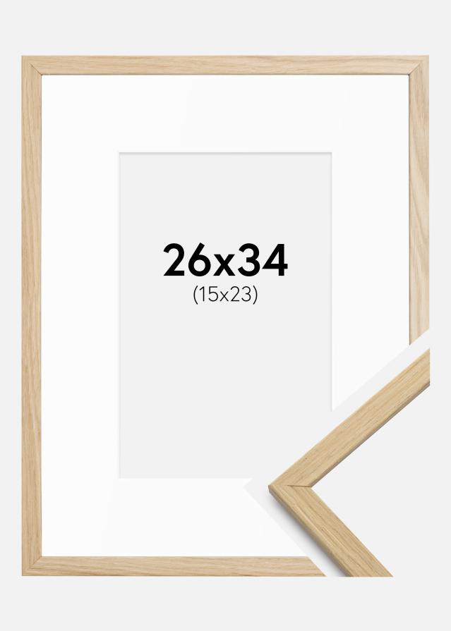 Cadre Edsbyn chêne 26x34 cm - Passe-partout Blanc 16x24 cm