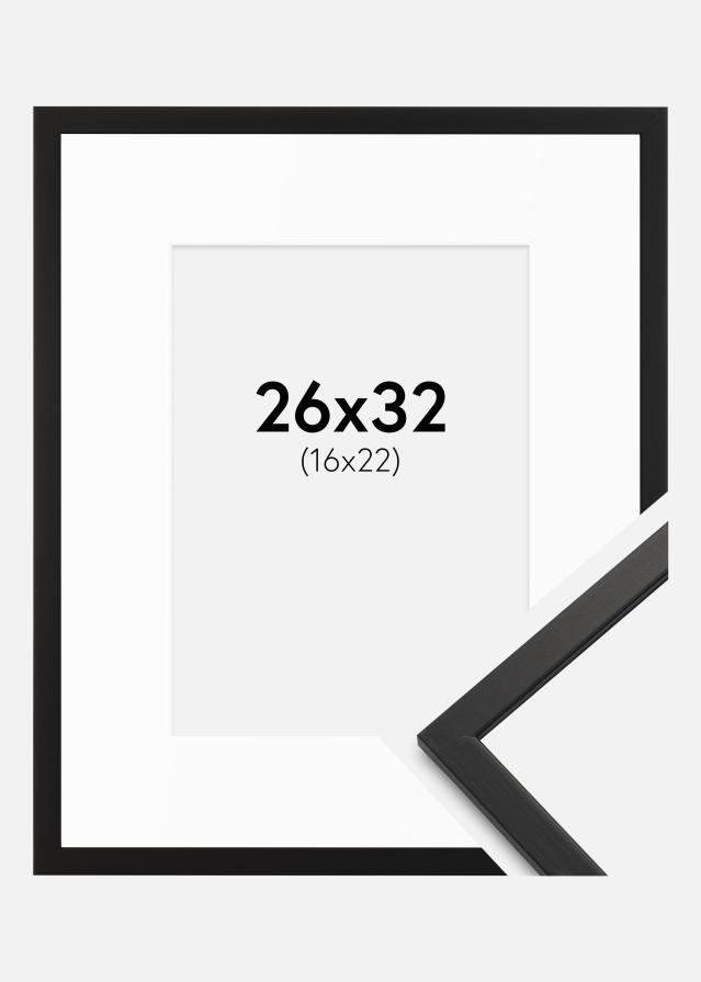 Cadre Edsbyn Noir 26x32 cm - Passe-partout Blanc 17x23 cm