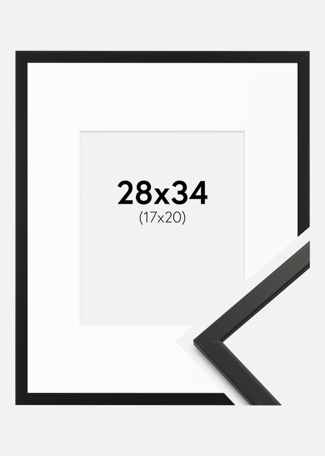 Cadre Edsbyn Noir 26x34 cm - Passe-partout Blanc 18x21 cm