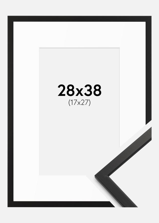 Cadre Edsbyn Noir 28x38 cm - Passe-partout Blanc 18x28 cm