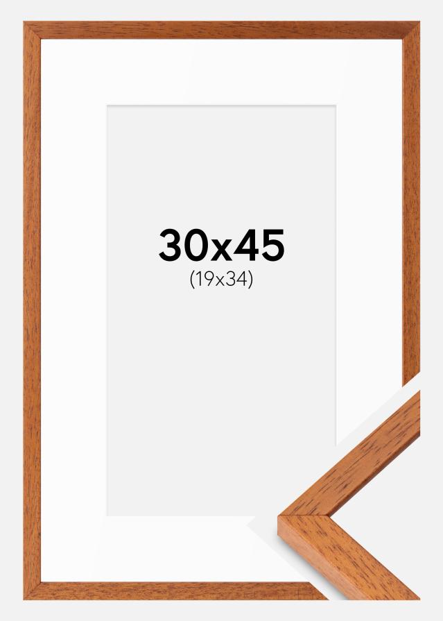 Cadre Ares Cerise 30x45 cm - Passe-partout Blanc 20x35 cm