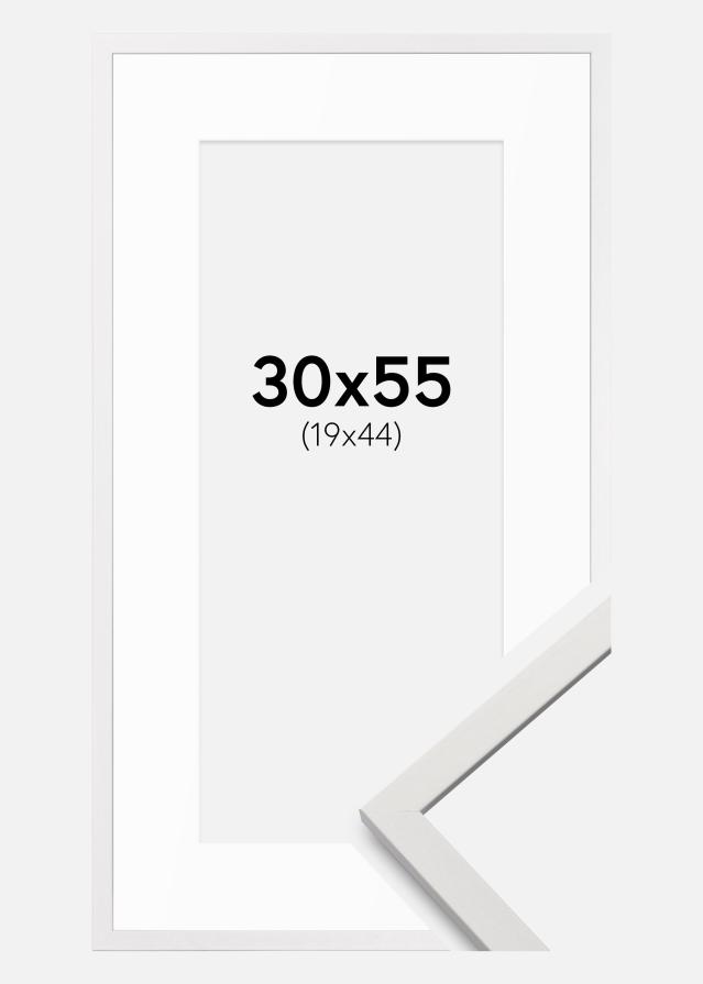 Cadre Edsbyn Blanc 30x55 cm - Passe-partout Blanc 20x45 cm