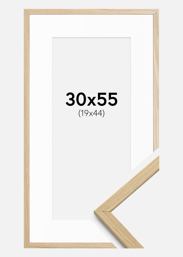 Cadre Edsbyn Chêne 30x55 cm - Passe-partout Blanc 20x45 cm
