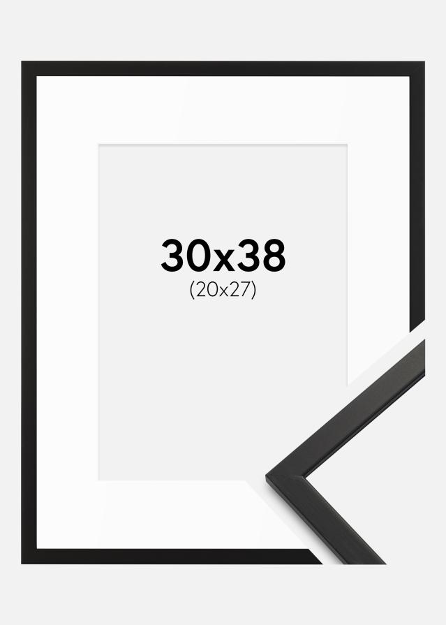 Cadre Edsbyn Noir 30x38 cm - Passe-partout Blanc 21x28 cm