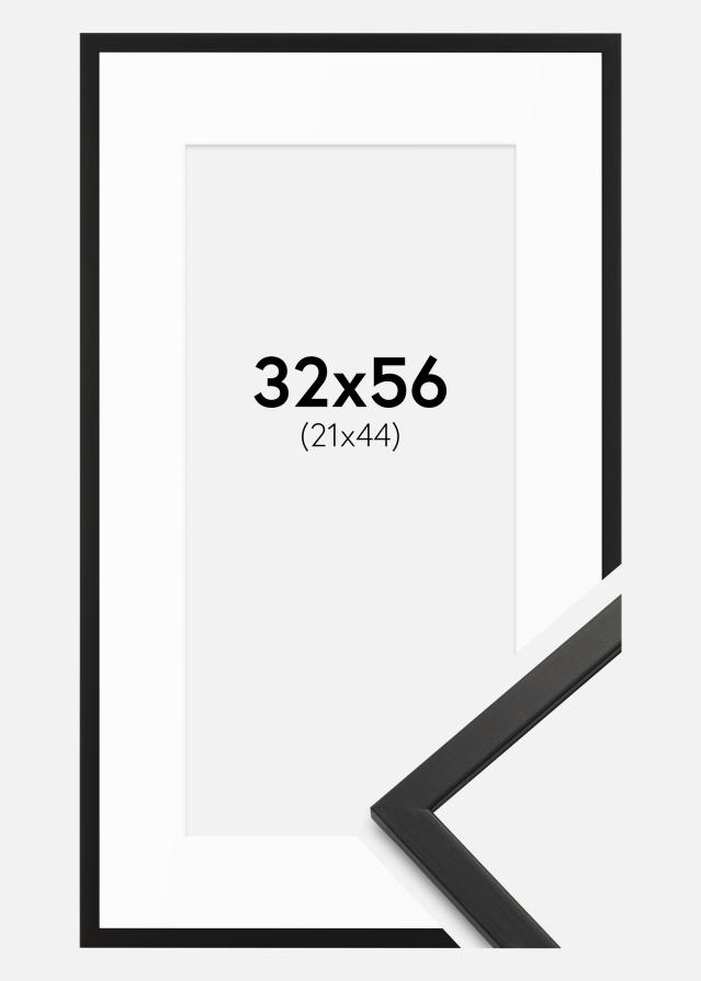 Cadre Edsbyn Noir 32x56 cm - Passe-partout Blanc 22x45 cm