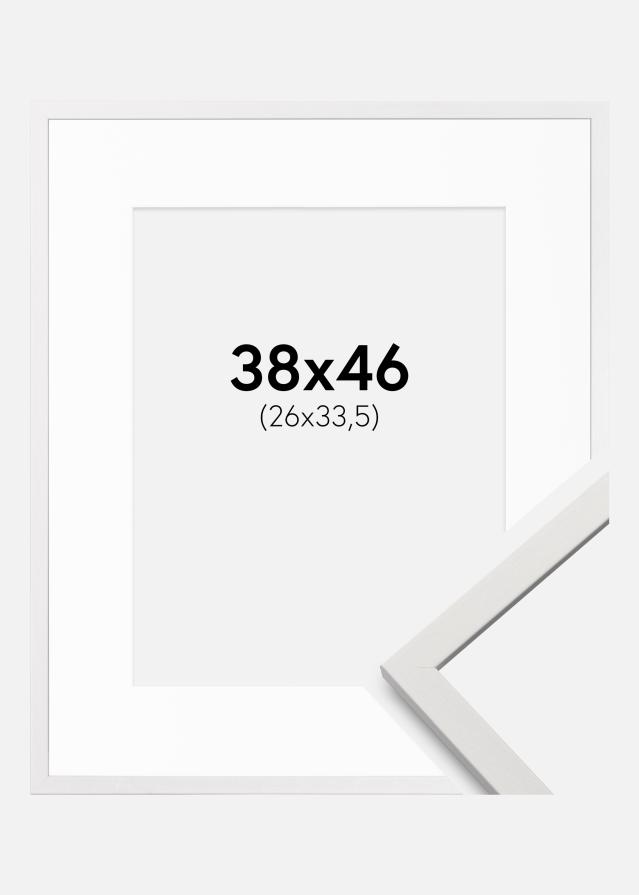 Cadre Edsbyn Blanc 38x46 cm - Passe-partout Blanc 27x34,5 cm