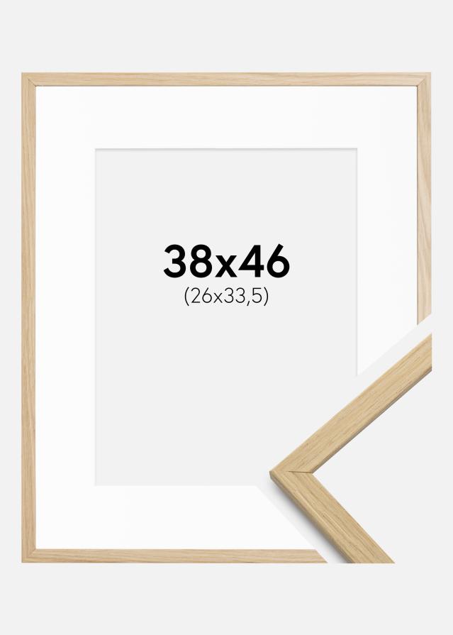 Cadre Edsbyn Chêne 38x46 cm - Passe-partout Blanc 27x34,5 cm