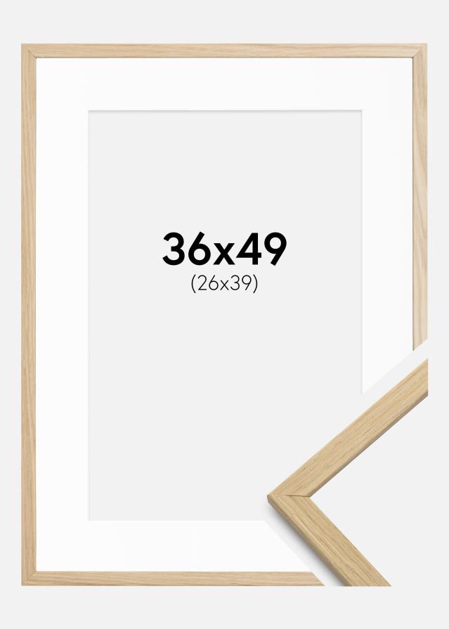 Cadre Edsbyn Chêne 36x49 cm - Passe-partout Blanc 27x40 cm