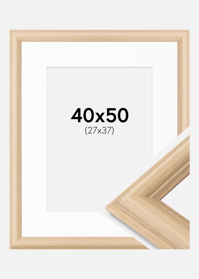 Cadre Västkusten Chêne 40x50 cm - Passe-partout Blanc 28x38 cm