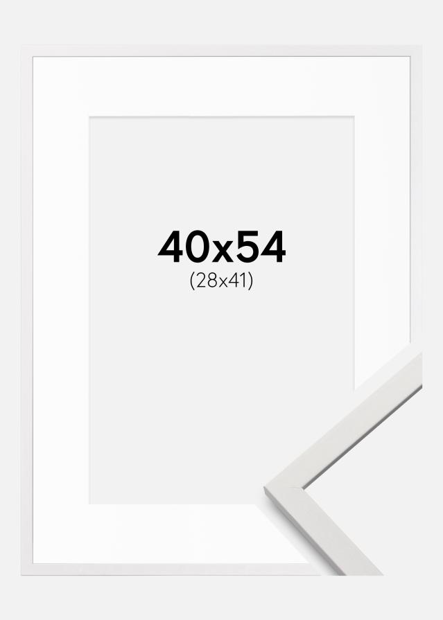 Cadre Edsbyn Blanc 40x54 cm - Passe-partout Blanc 29x42 cm