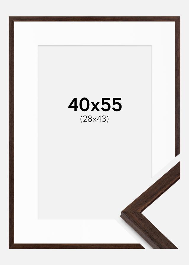 Cadre Edsbyn Noyer 40x55 cm - Passe-partout Blanc 29x44 cm
