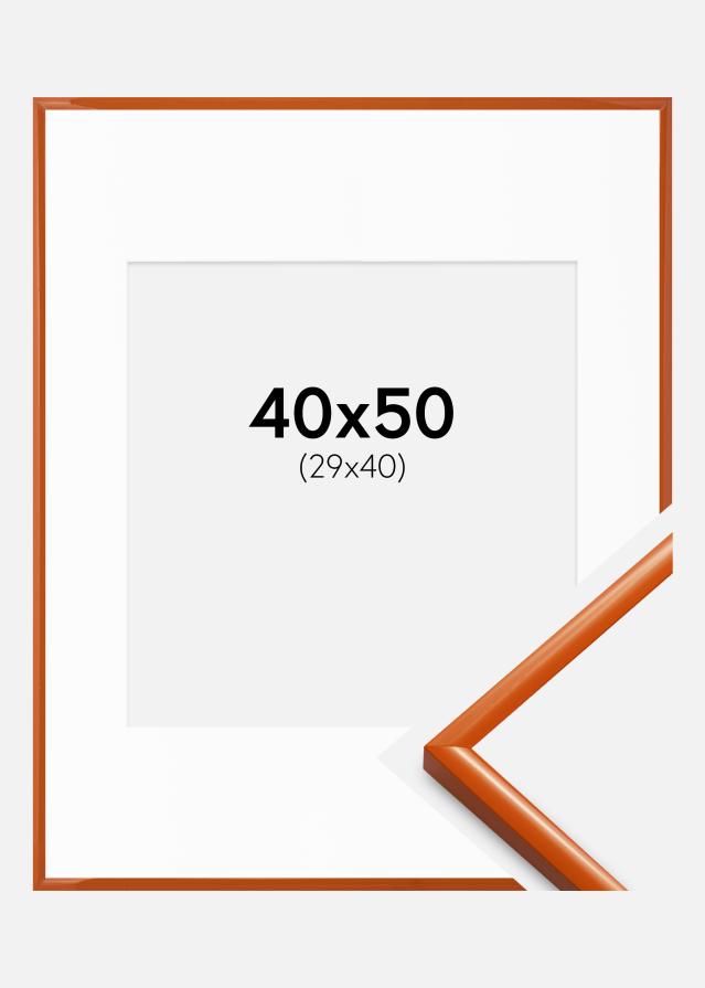 Cadre New Lifestyle Orange 40x50 cm - Passe-partout Blanc 30x41 cm