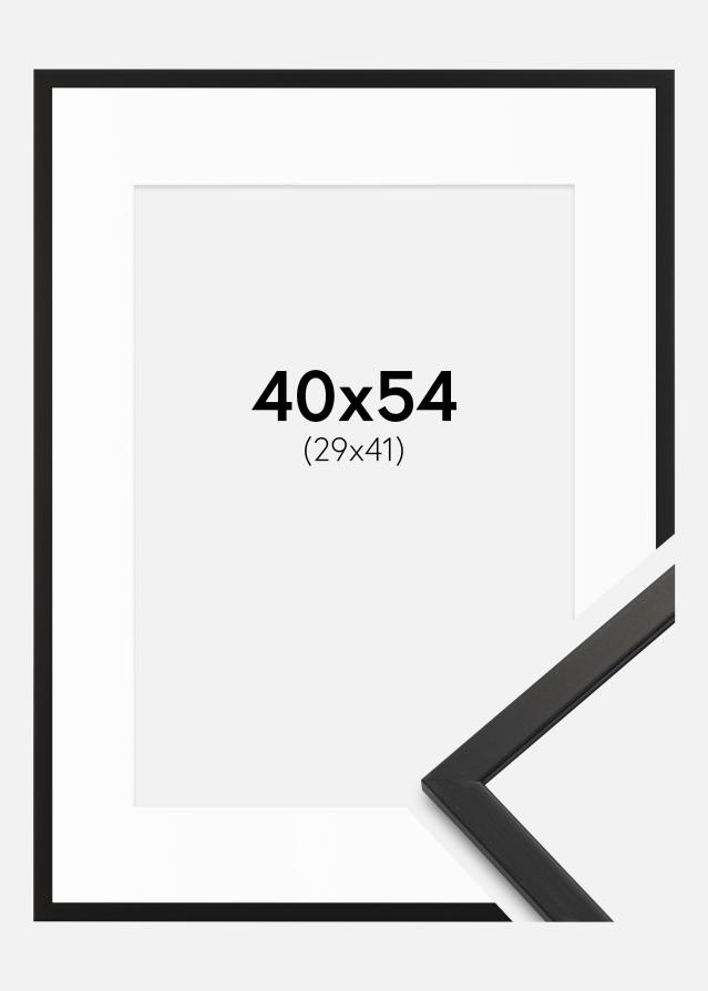 Cadre Edsbyn Noir 40x54 cm - Passe-partout Blanc 30x42 cm