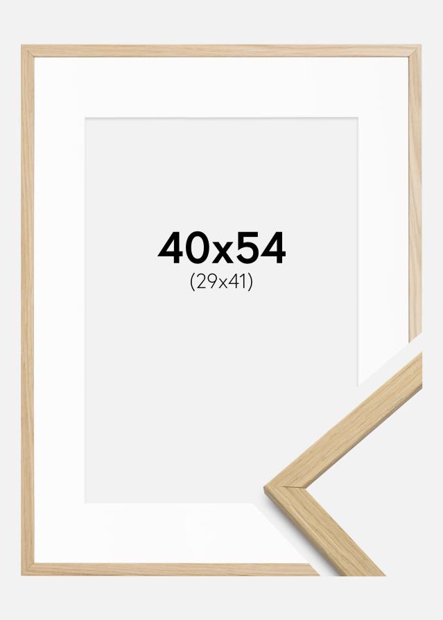 Cadre Edsbyn Chêne 40x54 cm - Passe-partout Blanc 30x42 cm