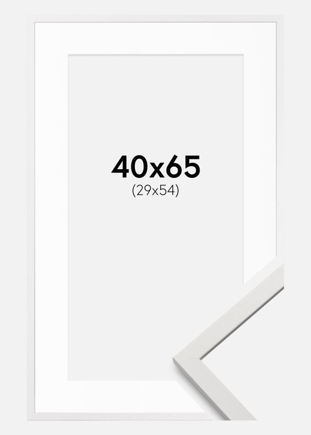 Cadre Edsbyn Blanc 40x65 cm - Passe-partout Blanc 30x55 cm
