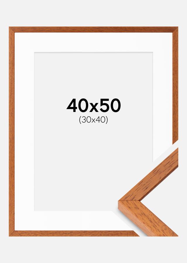 Cadre Ares Cerise 40x50 cm - Passe-partout Blanc 31x41 cm