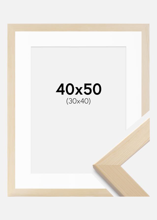 Cadre Trendline Nature 40x50 cm - Passe-partout Blanc 31x41 cm
