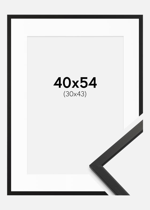 Cadre Edsbyn Noir 40x54 cm - Passe-partout Blanc 31x44 cm