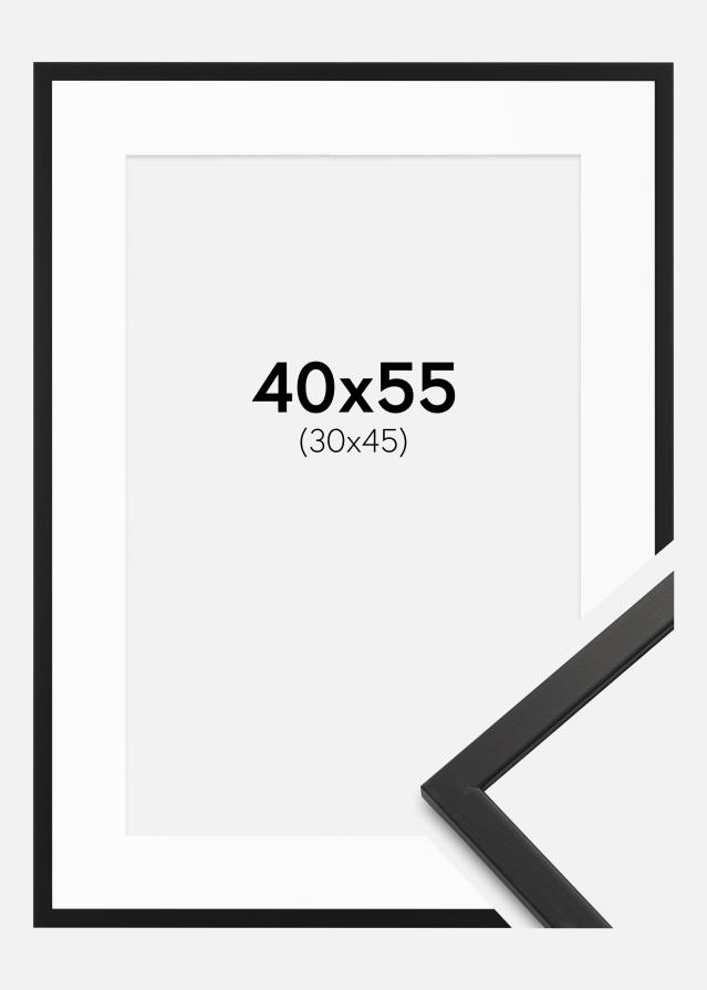 Cadre Edsbyn Noir 40x55 cm - Passe-partout Blanc 31x46 cm