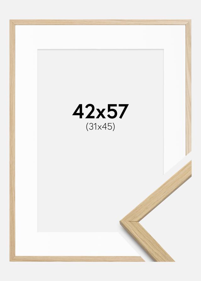 Cadre Edsbyn Chêne 42x57 cm - Passe-partout Blanc 32x46 cm