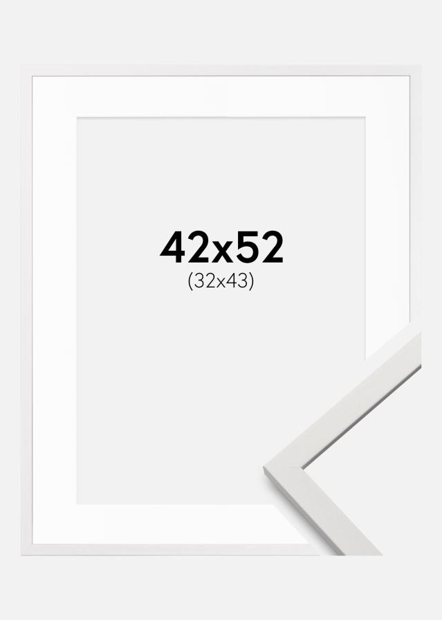 Cadre Edsbyn Blanc 42x52 cm - Passe-partout Blanc 33x44 cm